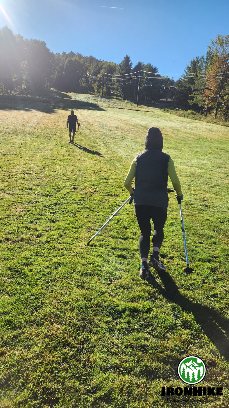 IronHike Mountain Athlete earning every descent on elevation endurance Event at Mohawk Mountain Cornwall CT