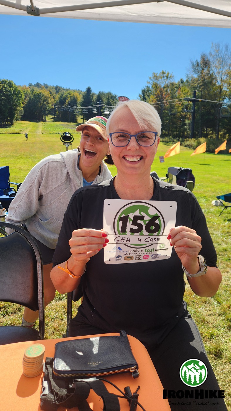 Photo bombed at check-in, IronHike Double Kuwohi Endurance Event Mohawk Mountain CT