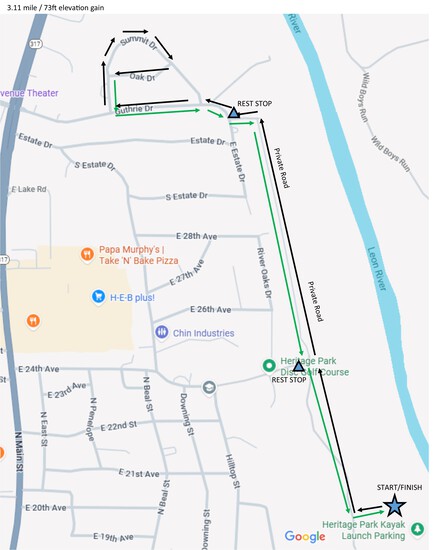 View 2025 Captain "D" 5K Dash for "Sight" Run Map in new tab