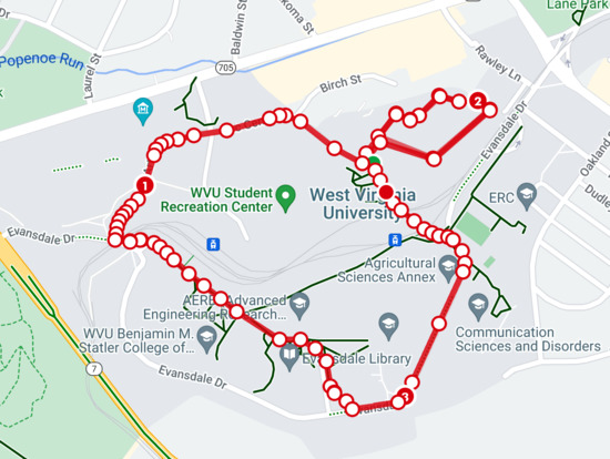 View Course Map in new tab