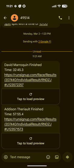 View Finish Line in new tab