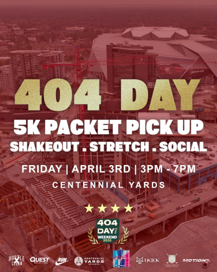 View 404 Day 5K Packet Pick Up, Social, Shake Out Run in new tab