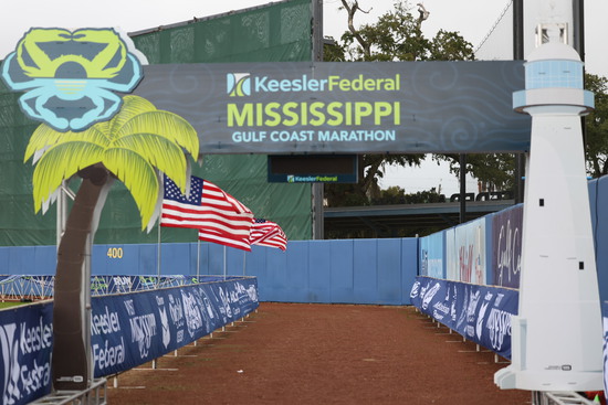 View Keesler Federal Mississippi Gulf Coast Half and Full Marathon Finish Line in new tab